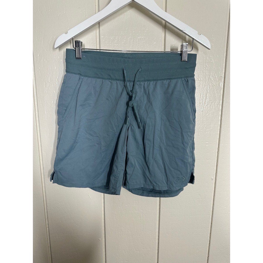 The North Face Shorts Womens S Blue Aphrodite 2.0 Active Hiking Herringbone